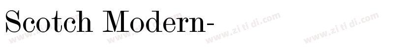 Scotch Modern字体转换